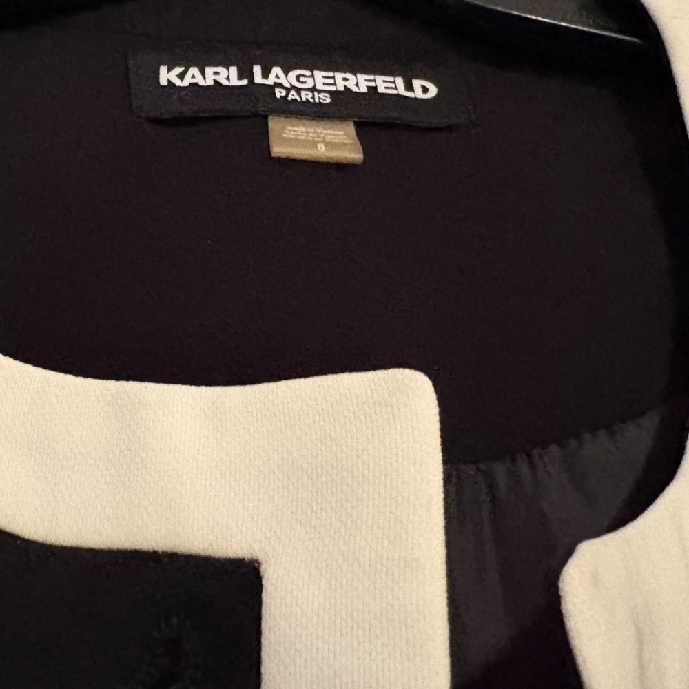 Karl Lagerfeld Long Trench Coat Size 8 - Picture 8 of 8